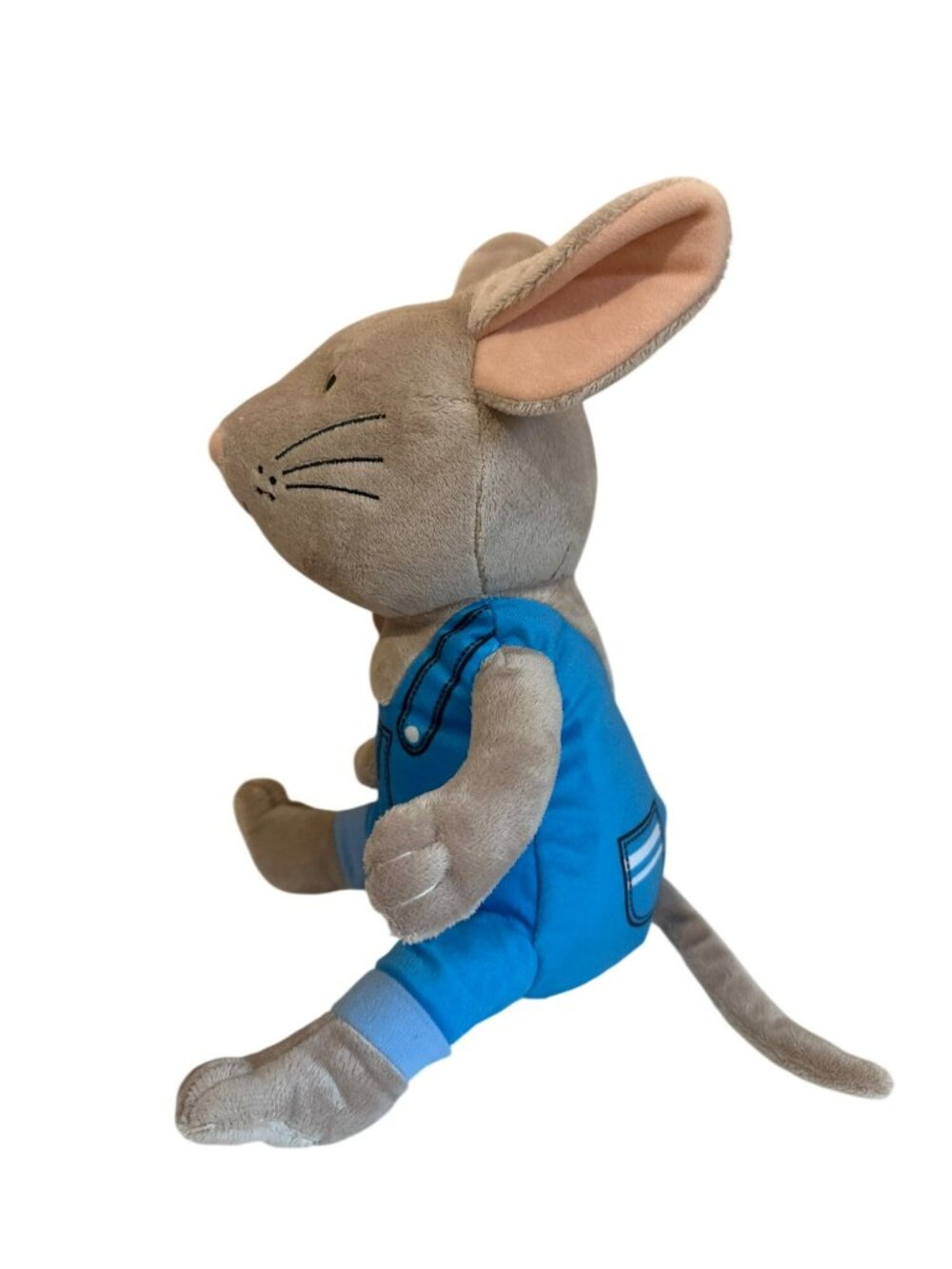 Kohls Cares If You Give A Mouse A Cookie Plush Toy Gray Mouse In Blue Overalls - Picture 6 of 7